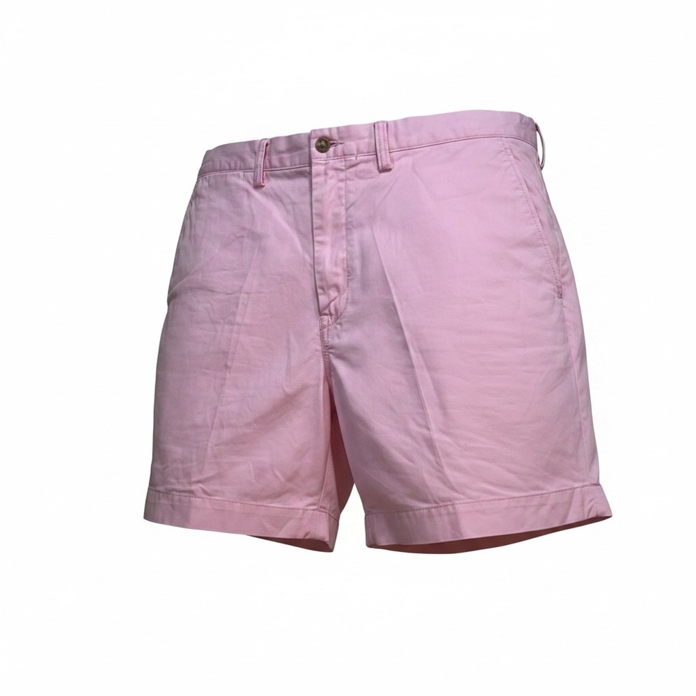 Polo Ralph Lauren Men Pink Stretch Classic Fit Chino Shorts Size 38 Cotton Twill